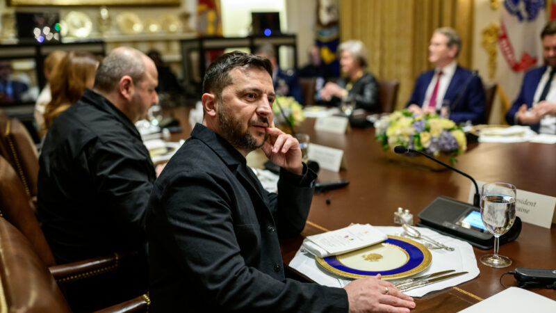 Volodimir Zelenski, în timpul unei întrevederi la Casa Albă