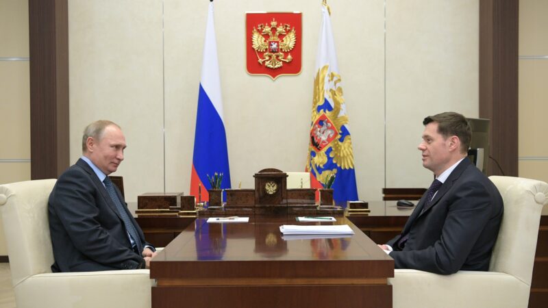 Vladimir Putin și Aleksei Mordașov, proprietarul Severstal, la o întâlnire la reședința prezidențială, 2018