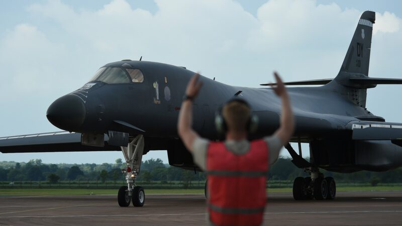 Bombardier american B-1B Lancer la baza RAF Fairford