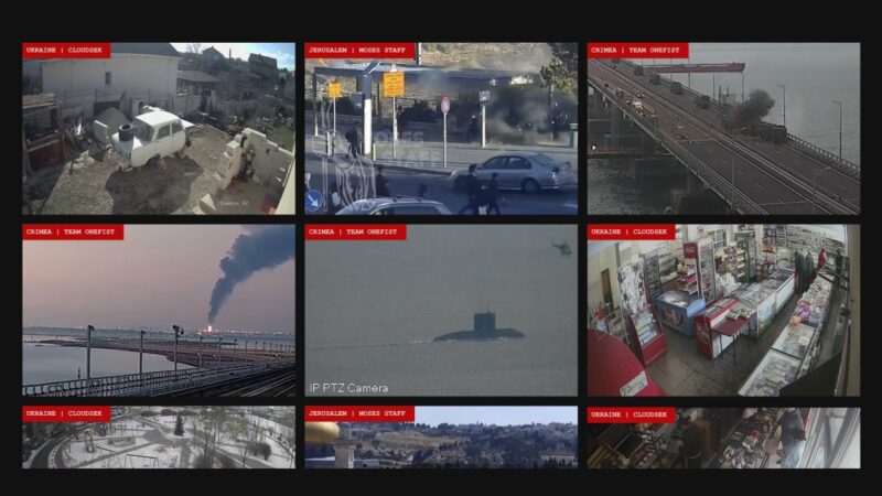 Imagini preluate din camere de supraveghere sparte de hackeri în Ucraina, Crimeea și Ierusalim