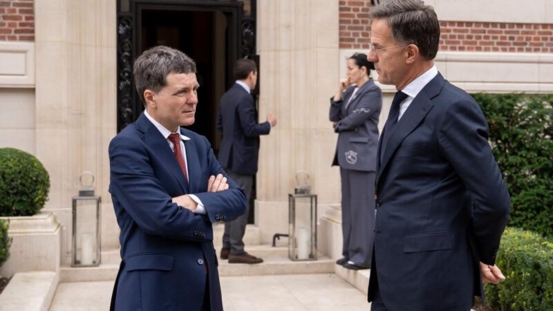 Nicușor Dan și Mark Rutte la Bruxelles