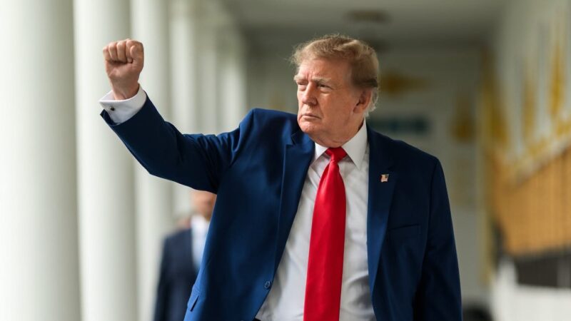 Donald Trump cu pumnul ridicat