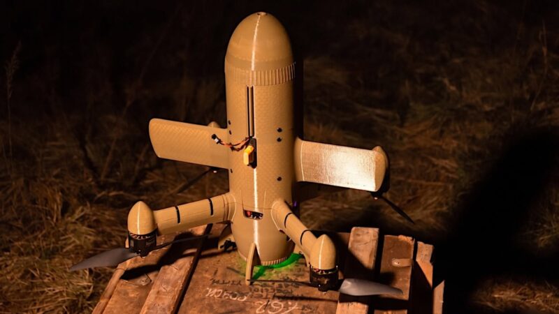 Dronă interceptoare ucraineană folosită împotriva dronelor rusești Shahed
