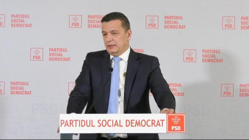 Sorin Grindeanu la conferința de presă de la sediul PSD