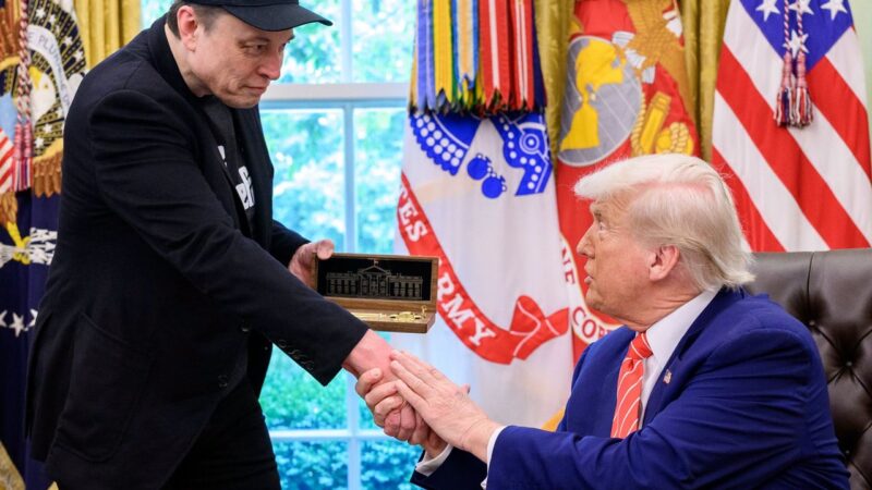 Elon Musk și Donald Trump în Biroul Oval